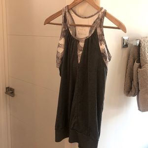 Yoga top with tie dye